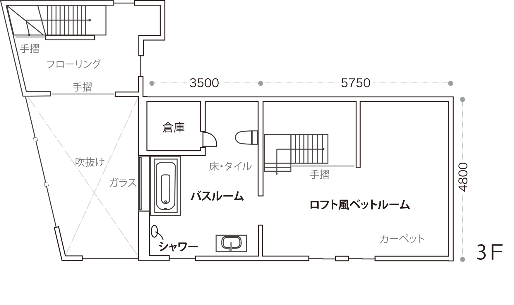 LDK-standard3Fフロア平面図